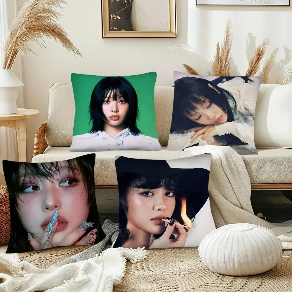 Kpop Singer YVES Pillow Case Fashion Square Pillowcase Bedroom Sofa Room Ins Decoration Leisure Cushion Cover