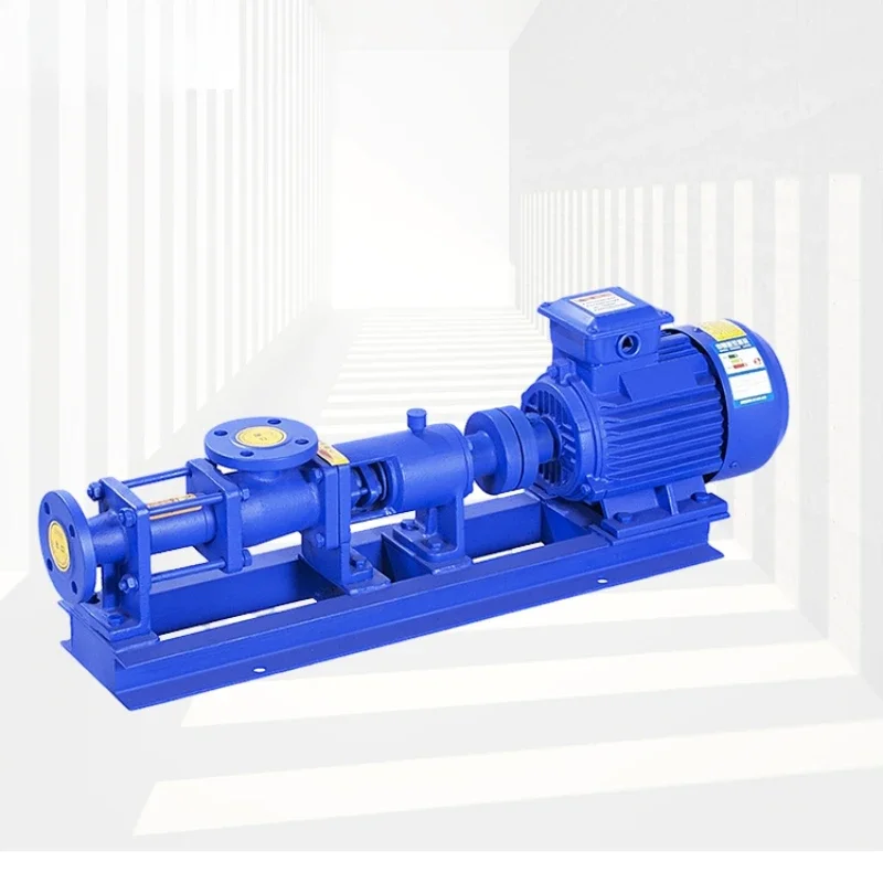 

G type stainless steel single screw pump for thick slurry sludge transport screw pump filter press