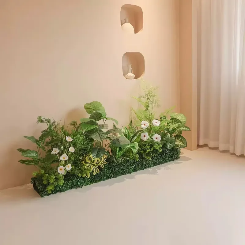 Custom Green Rayon Bamboo Grass Indoor Garden Landscape Decoration for Wedding Christmas Hotel Office Birthday Event
