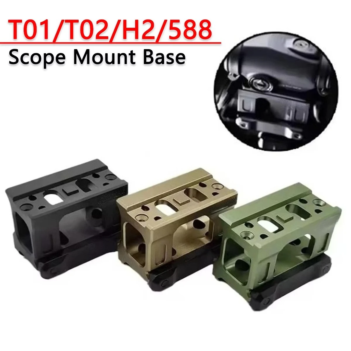 

2025 New UNIT Fast Riser Mount For 20mm Rail Tactical Airsoft T01 T02 ROME Red Dot Sight Scope Universal Heightening Bracket