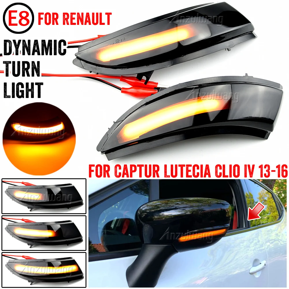 

Dynamic Blinker for Renault KAPTUR CAPTUR J5 H5 Clio IV MK4 4 Lutecia Grandtour LED Turn Signal 2013 2014 2015 2016 light