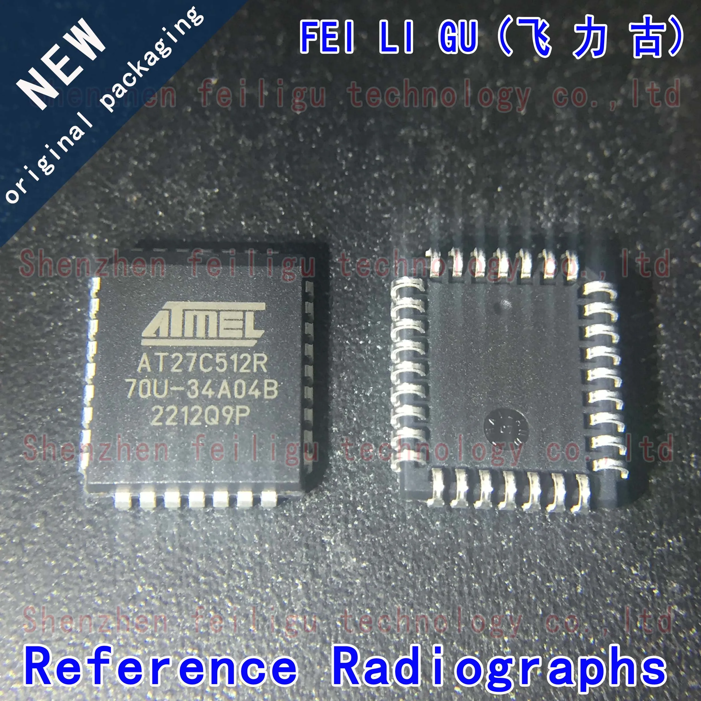 1/10/30PCS 100% New original AT27C512R-70JU AT27C512R package:PLCC32 EPROM-OTP 512Kb memory chip