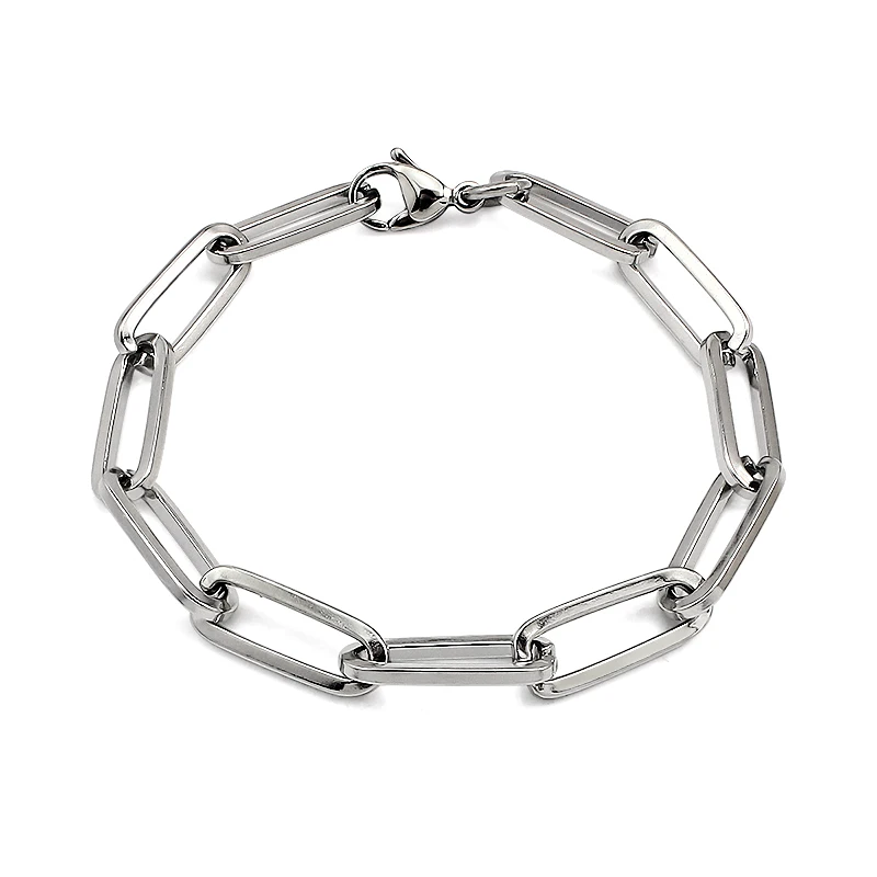 316L Stainless Steel Simple Bracelet Unisex Trendy Link Cuban bangles Hot Sale Charm Bracelets Jewelry gift festival hombre