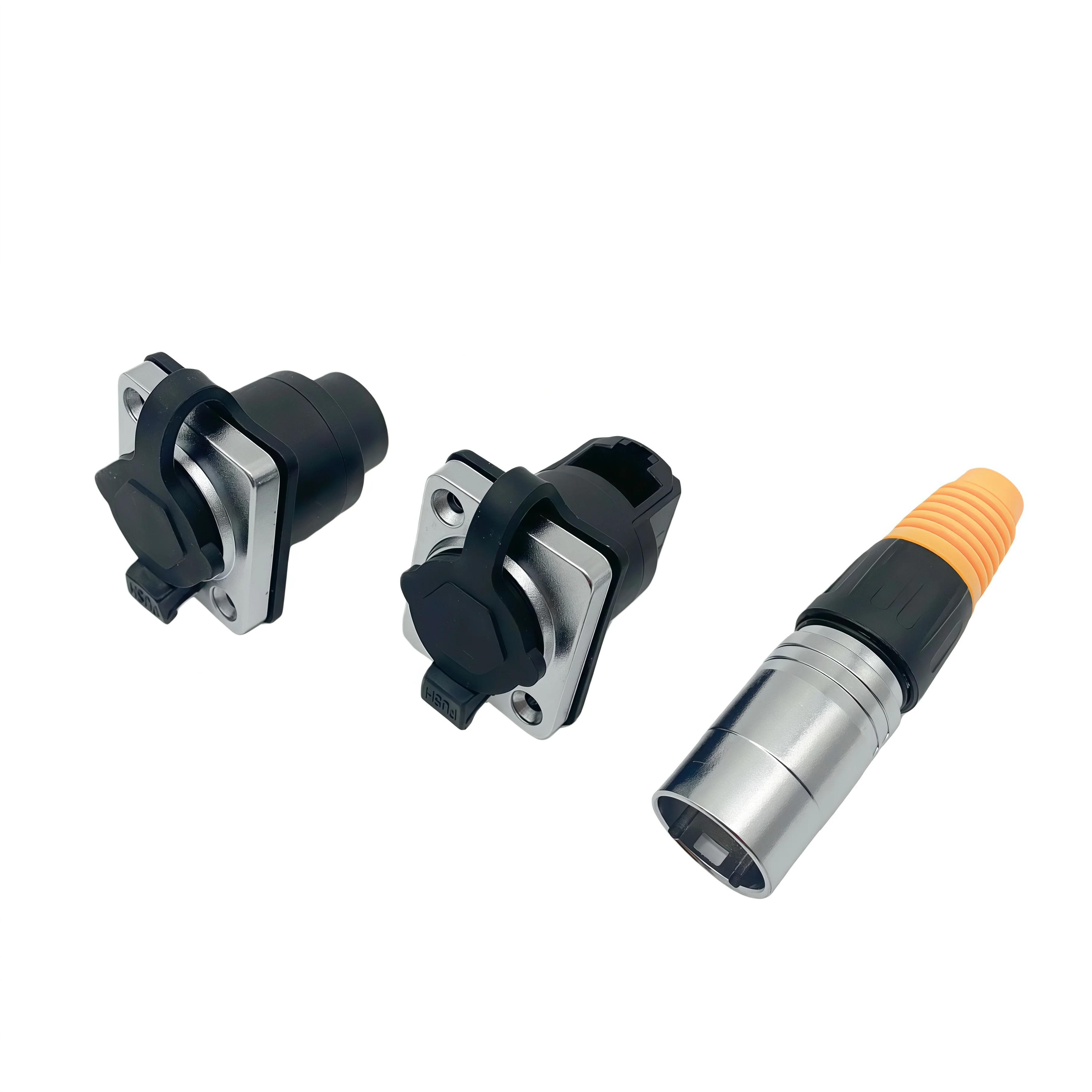 RJ45 Waterproof Connector Plug, D Type Panel Mount Socket IP65 Ethernet Connectors
