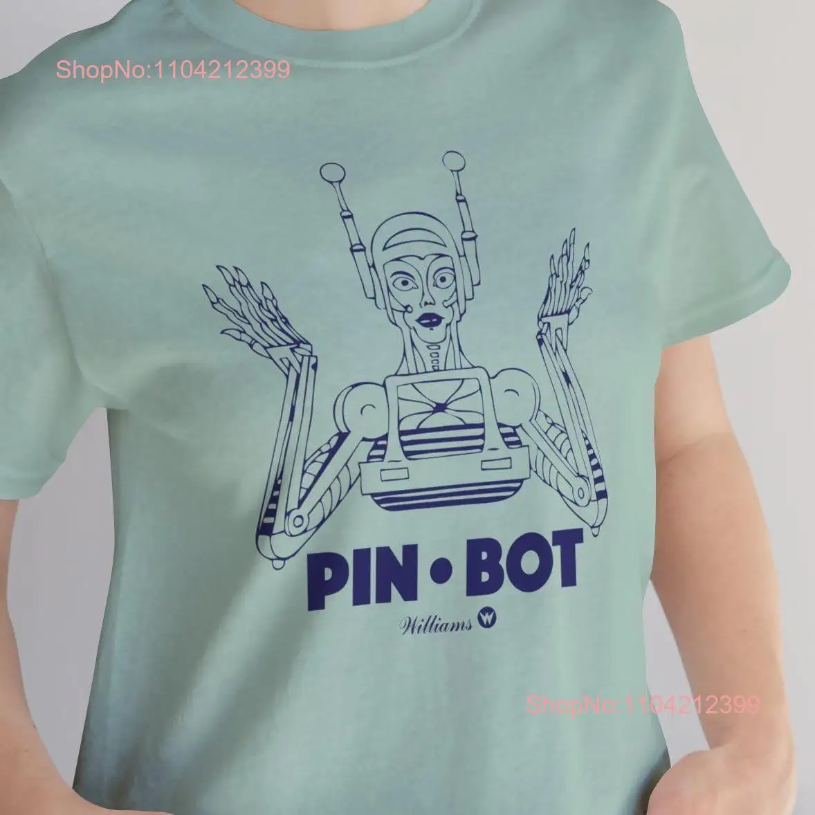 PIN BOT Vintage Style Pinball T Shirt Jersey  Retro 80s Arcade Mall Core Games and Guy Girl Flipper Skill