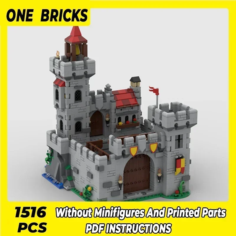 Briques de construction Moc, modèle de forteresse du Lion, château du Lochside, blocs modulaires, cadeaux, jouets pour enfants, ensembles de bricolage, assemblage