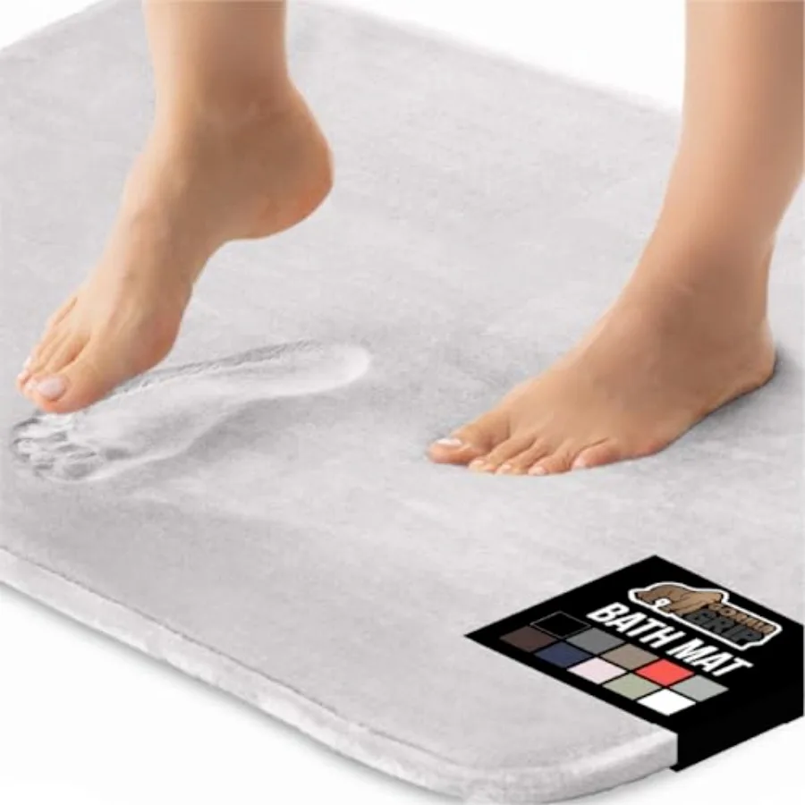 

® Memory Foam Bath Rugs Soft Absorbent Velvet Bathroom Mats Durable Dots on Underside Machine Washable Bathmat Carpet Rug Room