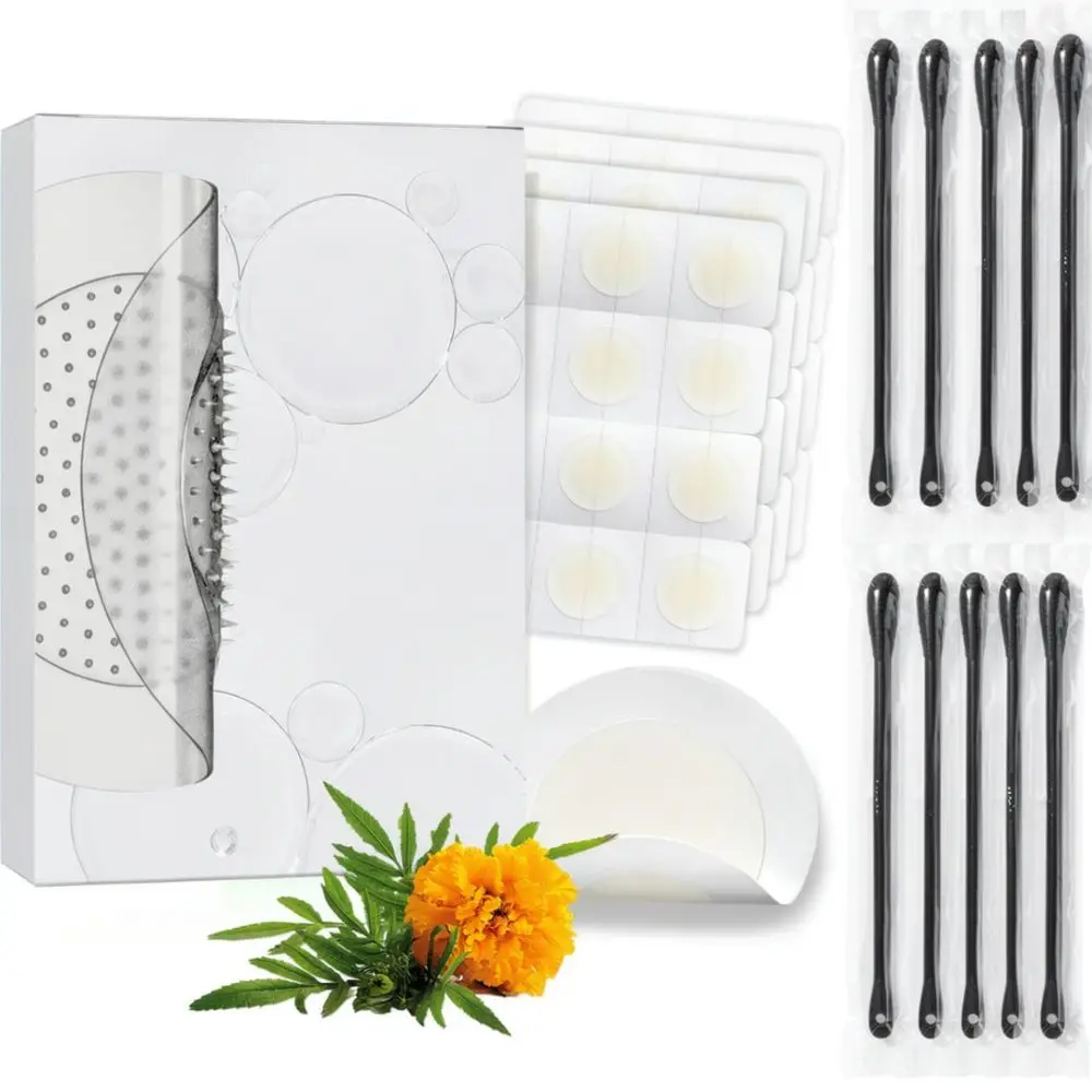 Acne Cover Patch With Cleaning Swabs Facial Skin Care Treatment Sticker Invisible Pore Cleansing Tool For Blemish Control