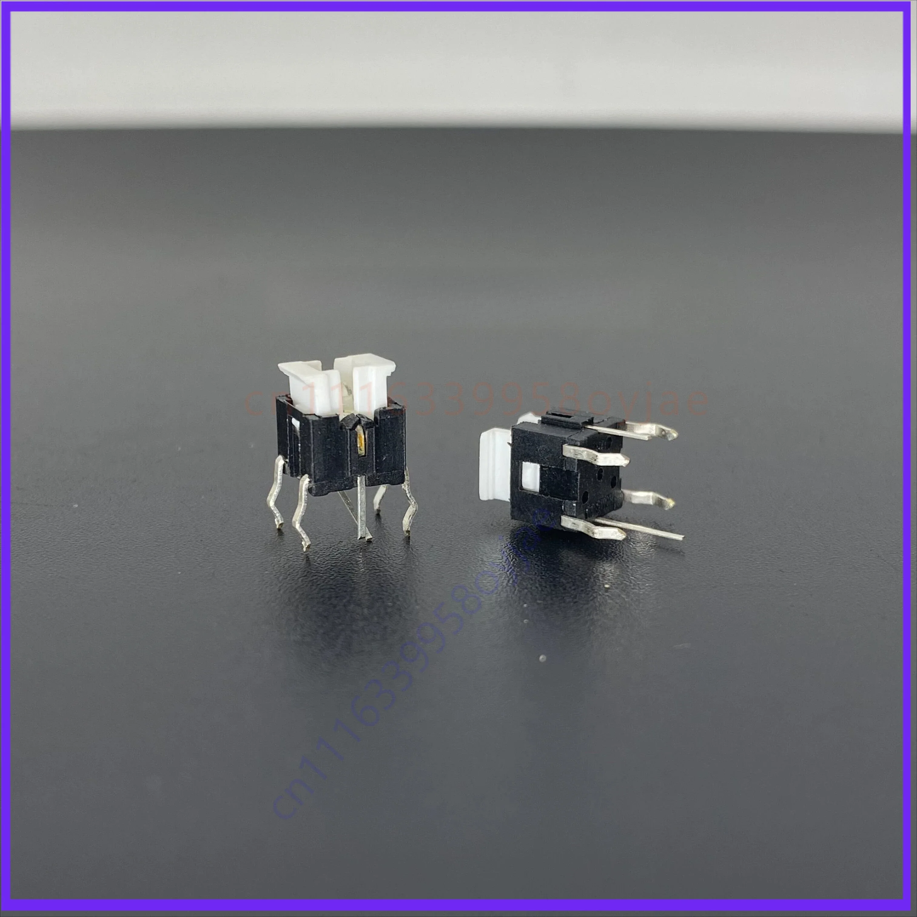 Premium Tactile Switch With Yellow Light Vertical 6Pin Square Micro Button 667mm for HONGJU  50pcs