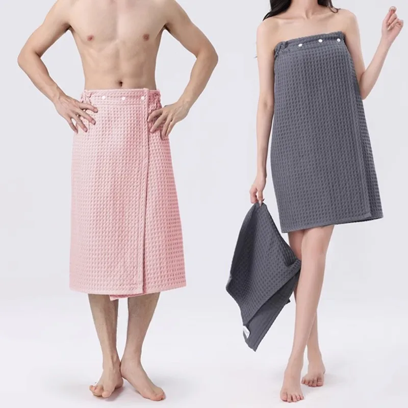 Cotton Thickened Bath Towel for Men and Women Can Absorb Water Without Shedding Hair Bath Waffle Strapless Beauty Nightgown