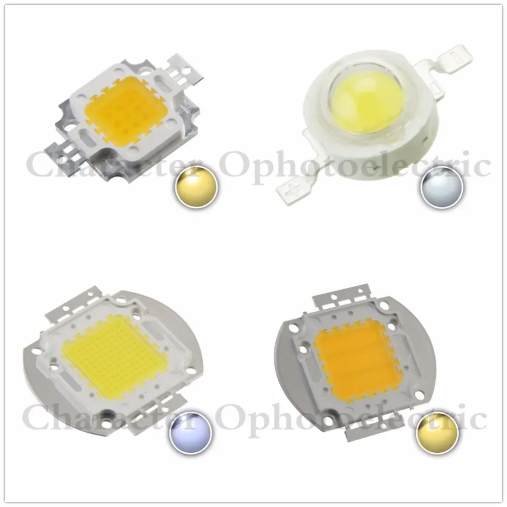 High Power 1W 3W 5W 10W 20W 30W 50W 100W LED Chip Warm Natural cool white Beads