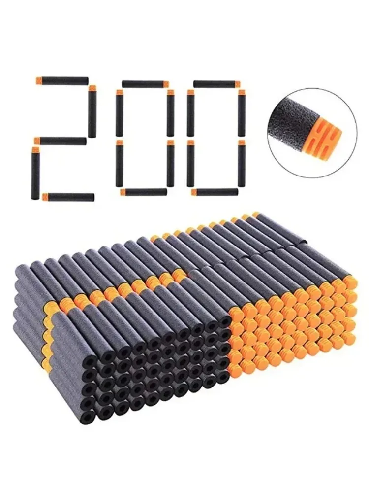 حار (وصول جديد) جديد أسود لينة إيفا مسدس لعبة الرصاص 7.2 سنتيمتر * 1.3 سنتيمتر عبوة السهام لسلسلة Nerfss الناسف عيد الميلاد طفل الأطفال هدية