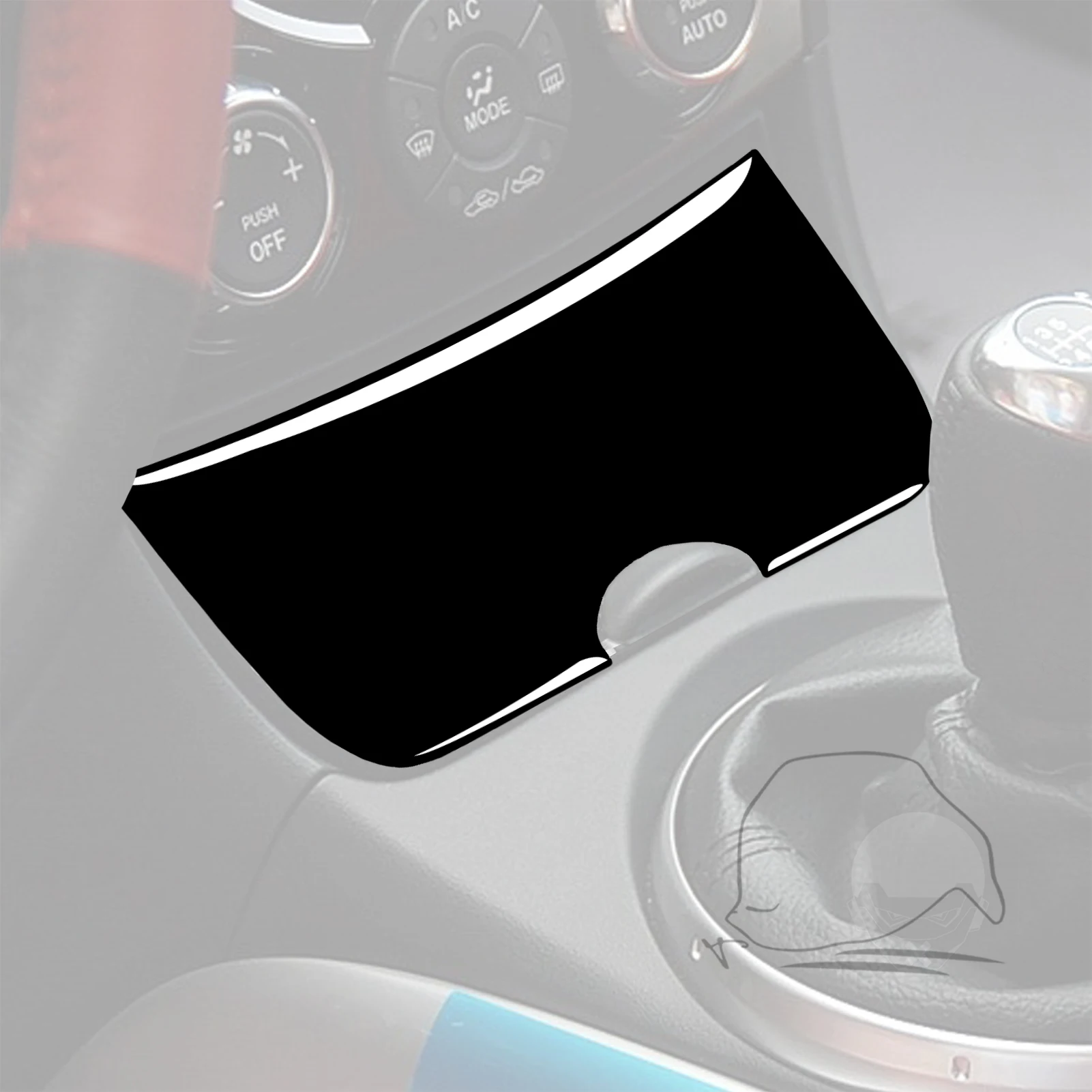 Per Mazda RX8 2004 2005 2006 2007 2008 accessori interni auto plastica nera scatola di immagazzinaggio centrale pannello Trim Sticker decorazione