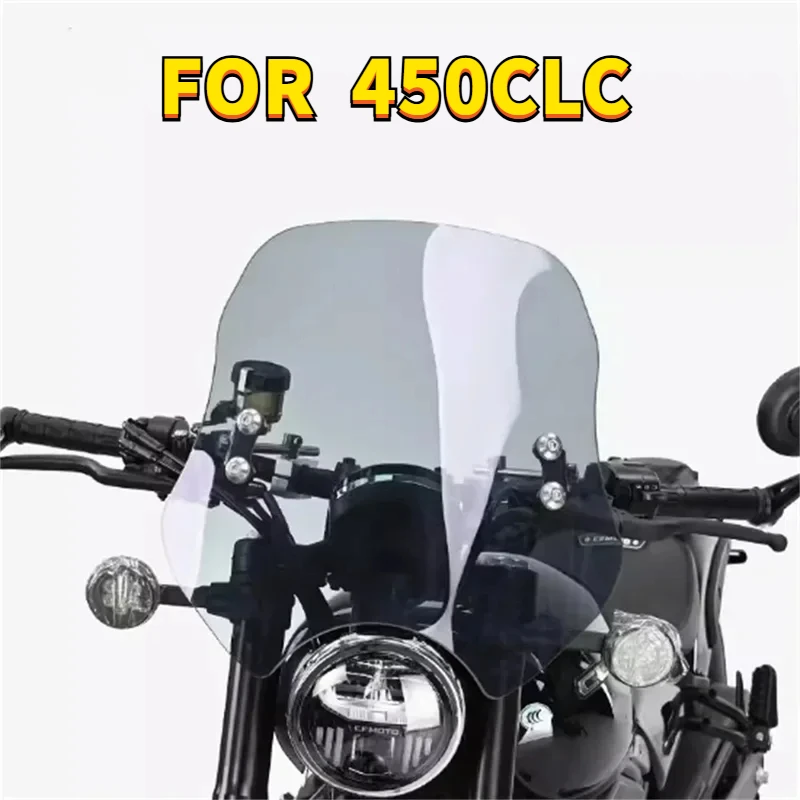 

windshield and windshield modification, front windshield tempered rubber impact resistance For CFMOTO 450CLC 450CL-C