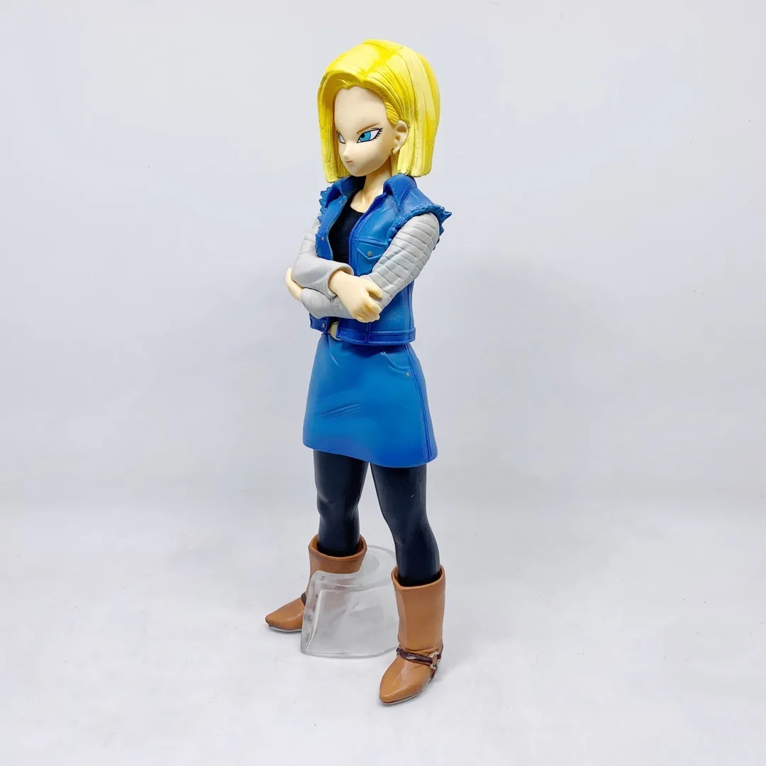 24CM Anime Dragon Ball Z Android 17 18 Figure Android 18 PVC Action Figures Collection Model Toys for Children Christmas Gifts