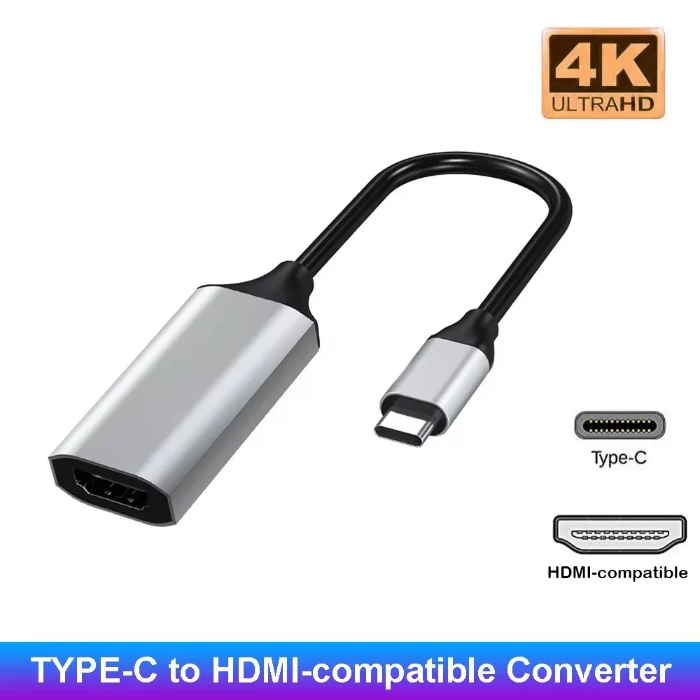 

Type C to HDMI-compatible Cable USB C Converter HD 4K USB 3.1 Cable Adapter for MacBook Chromebook Samsung