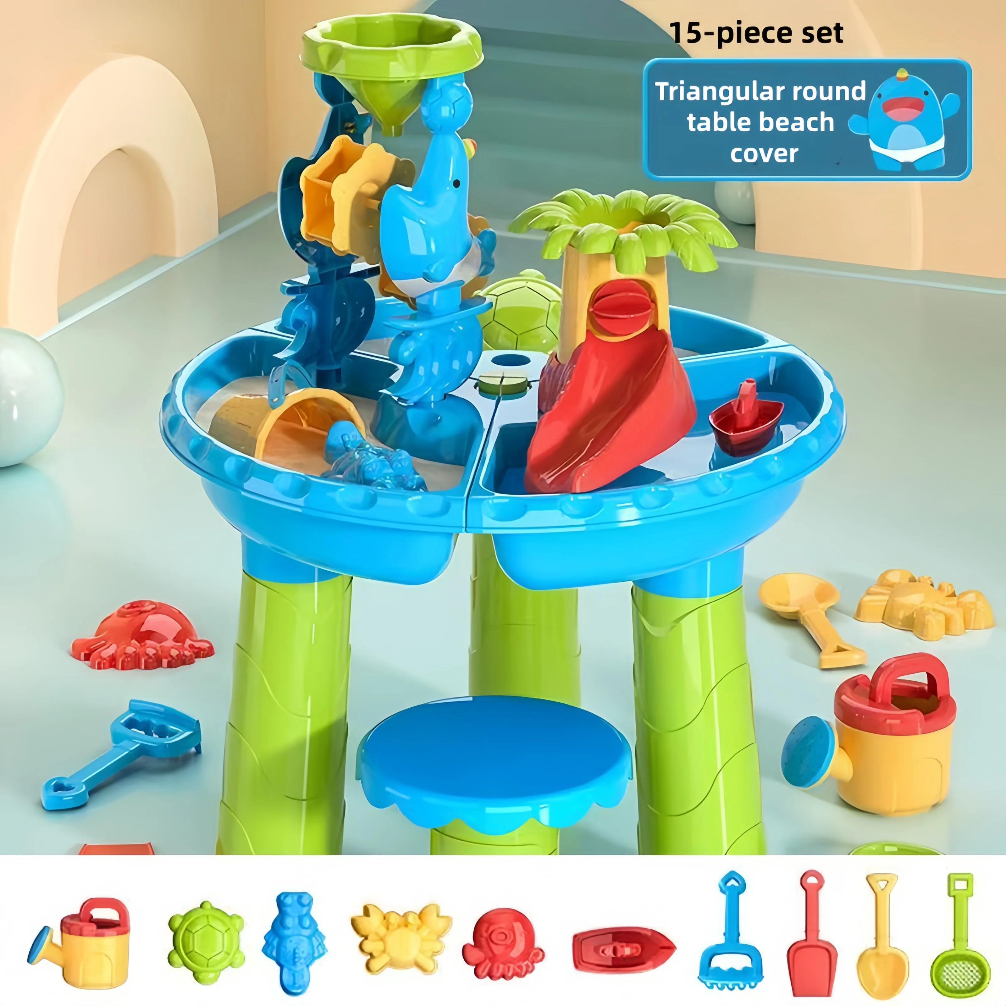Strandtafel voor kinderen Waterval Speeltafel Waterpark Waterzwembad Zandtafel Binnen Buiten Multifunctioneel strandspeelgoed