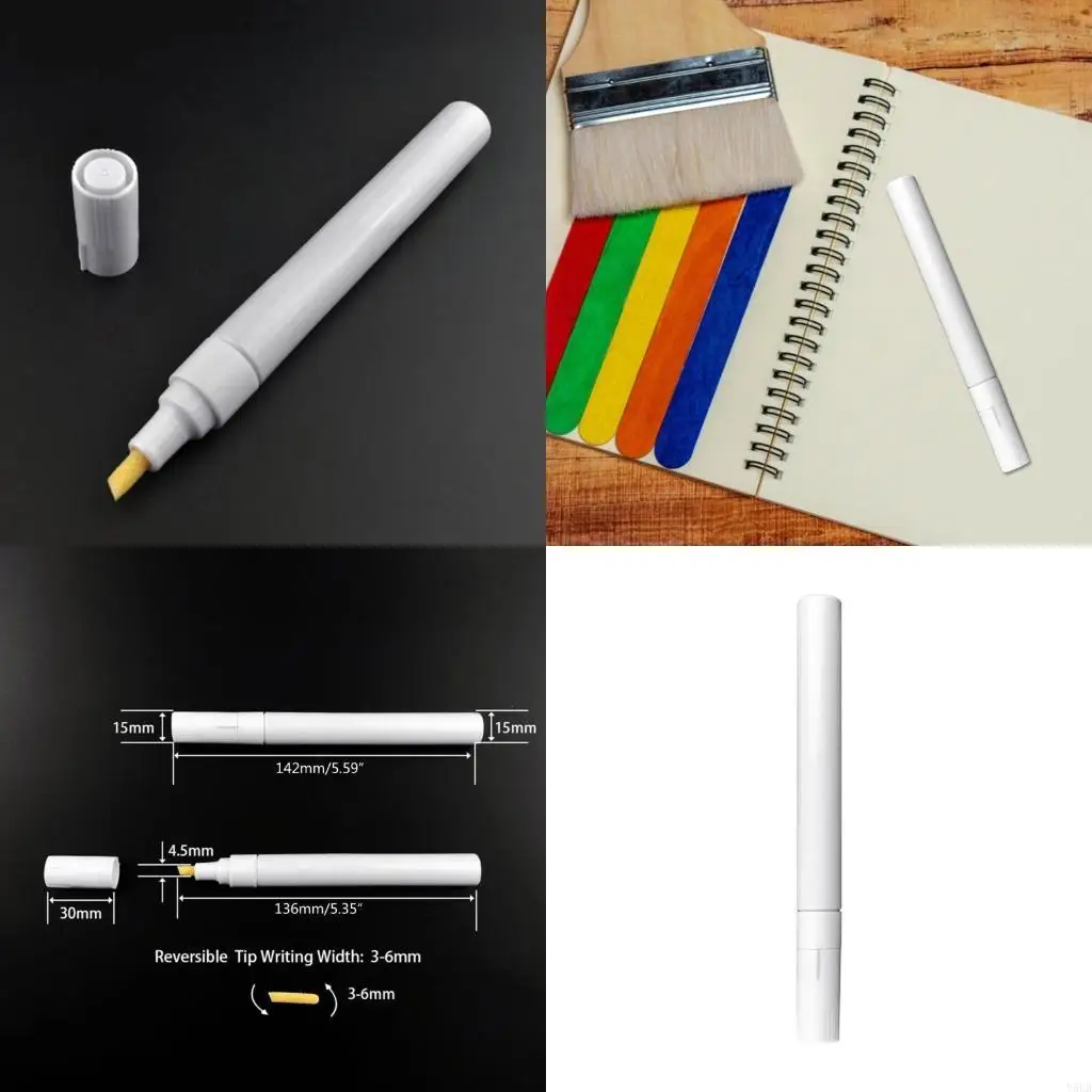 

Y5LB Refillable Marker Clear Pen Tube Paint Pen Oil Marker for Art Painting Craft