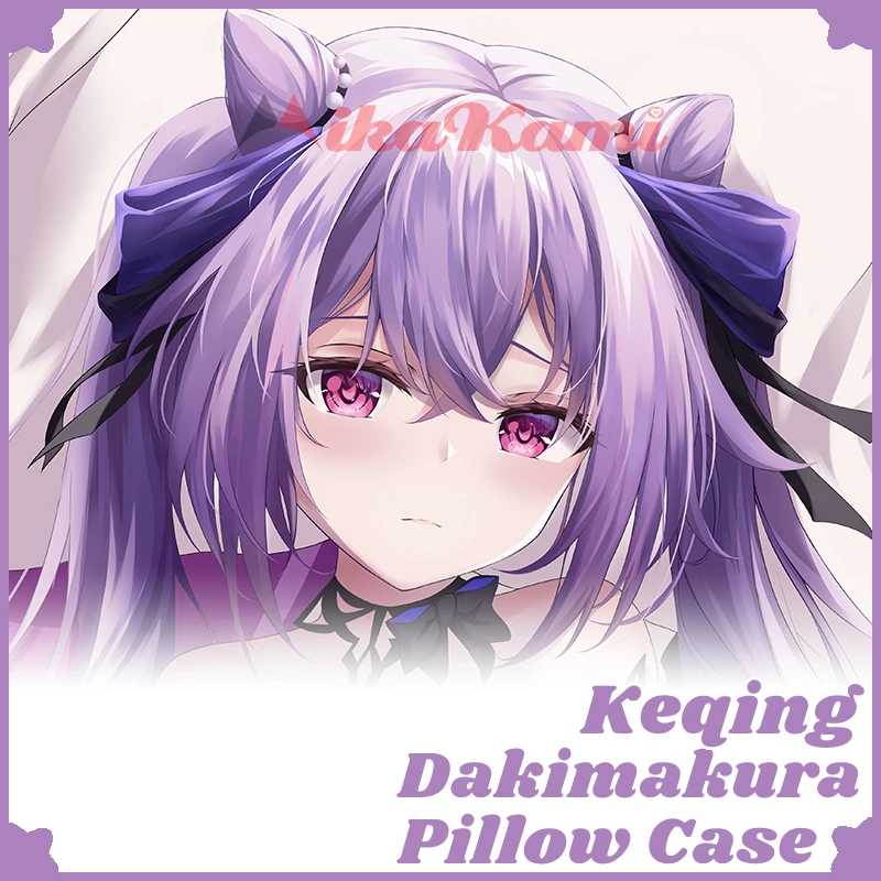 Keqing Dakimakura Genshin Impact Game Pillow Case Hugging Cushion Cover Full Body Sexy Pillowcase Home Bedding Decor Otaku Gift