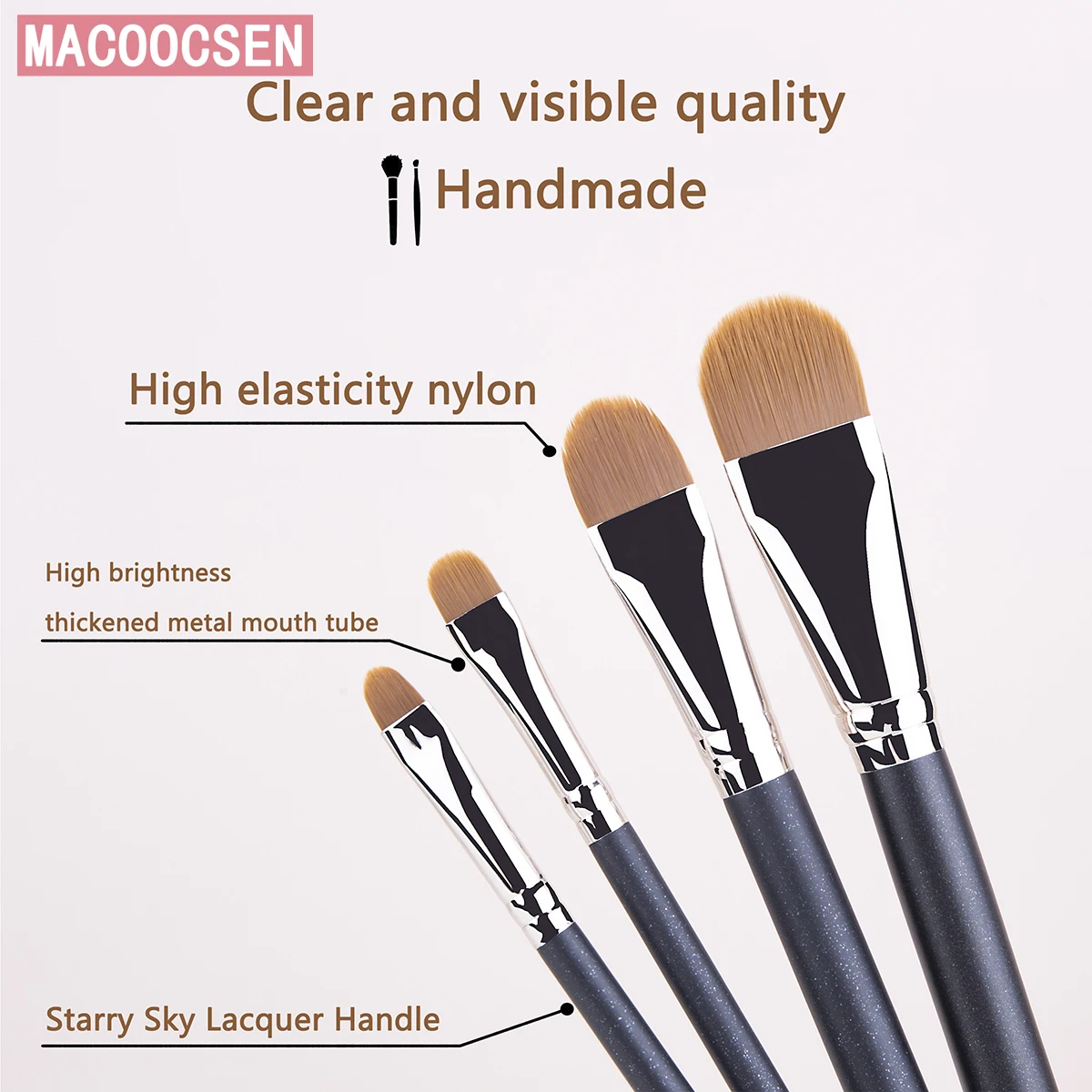 5 PCS Ultra-thin Liquid Foundation Concealer Makeup Brushes 5 Types Sizes Contour Foundation Cream Concealer Make-up Tool