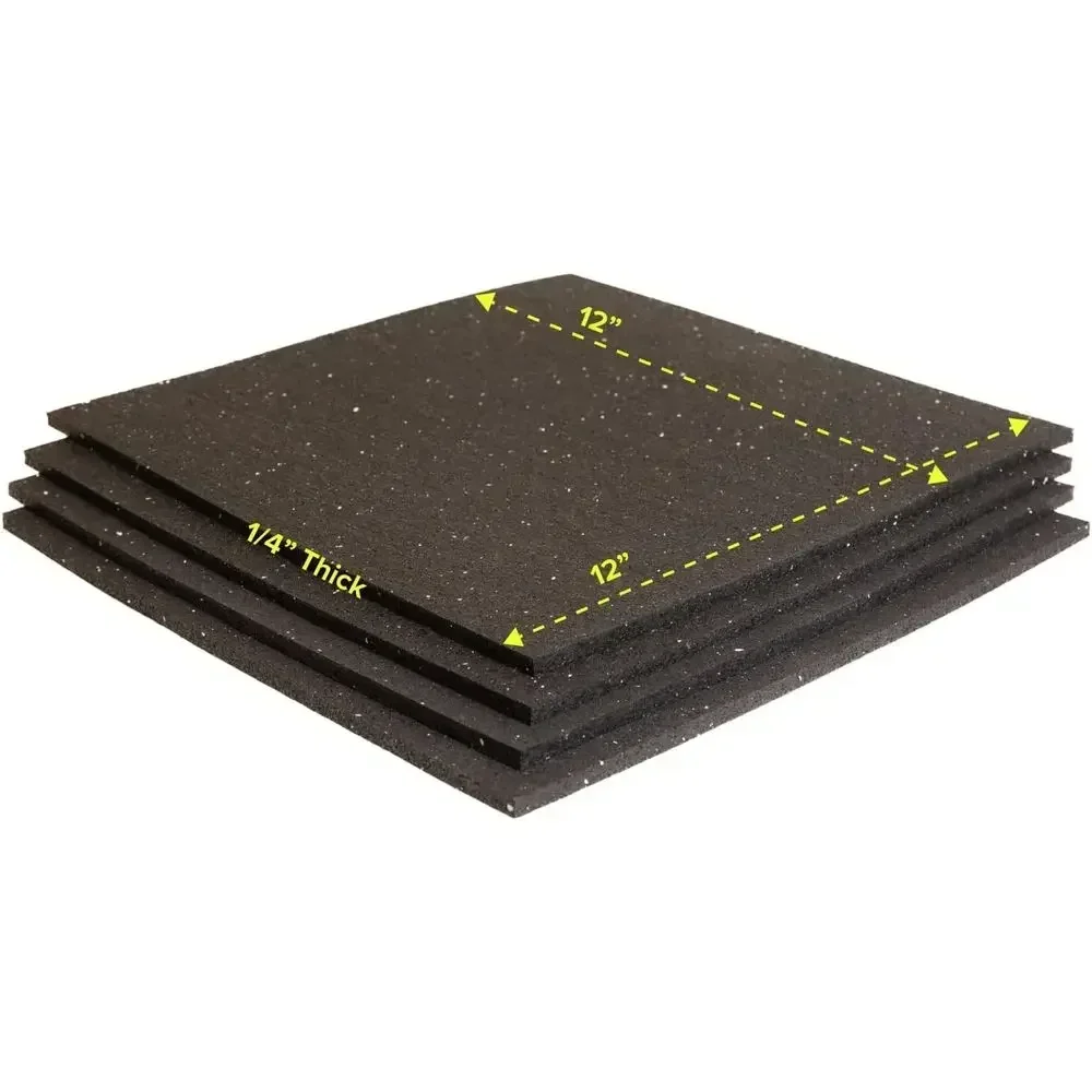 4-Pack RV Jack Stabilizer Pads 12x12x1/4 - Slip-Resistant | Works with Most Trailer Jack Blocks; Prevents Sinking & Aids in Leve