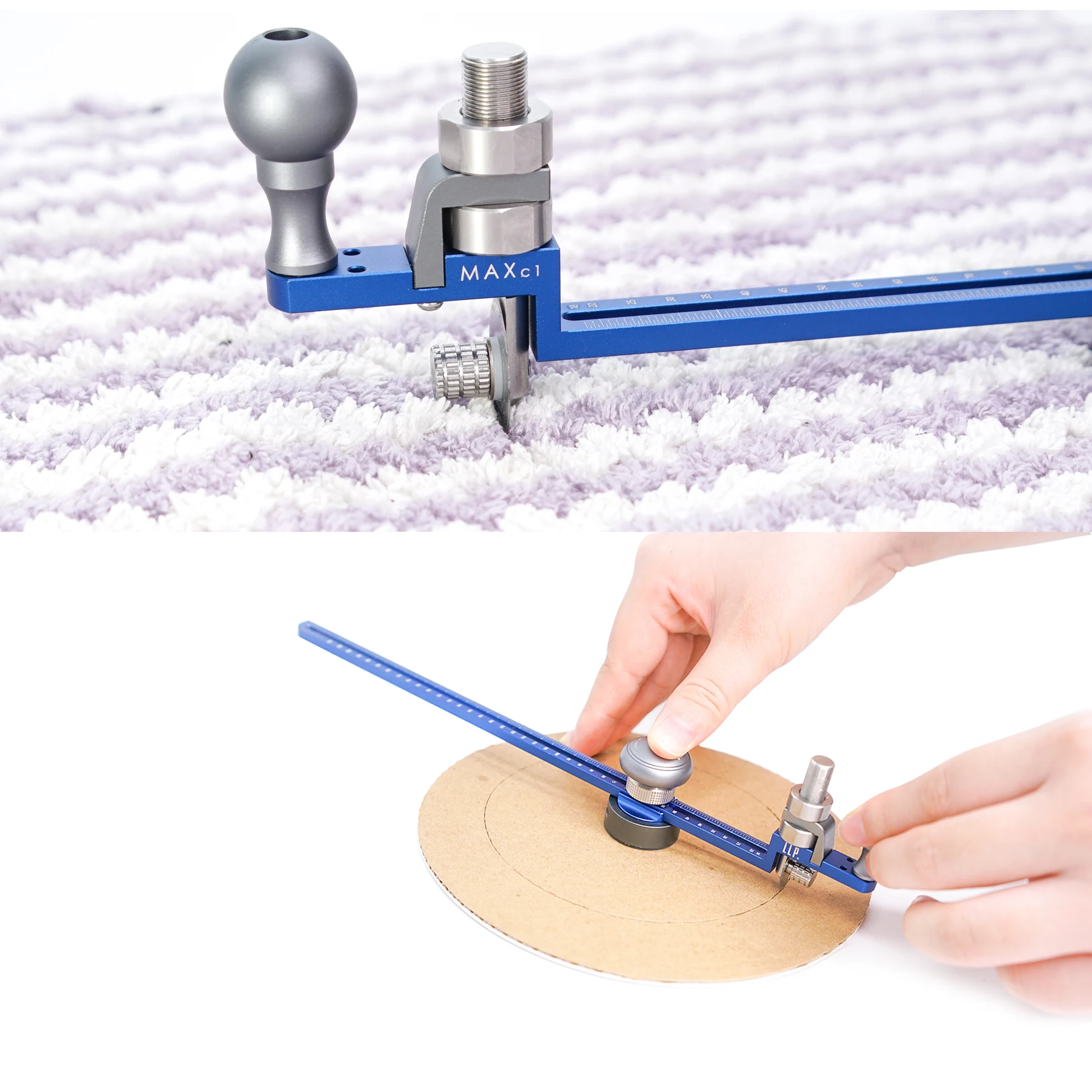 قاطعة قاطعة دائرية LLP مع قفل أمان للنسيج والورق المقوى السميك والجلد