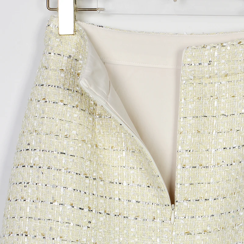 New fashionable and elegant retro celebrity style high-end temperament small fragrance style slim skirt