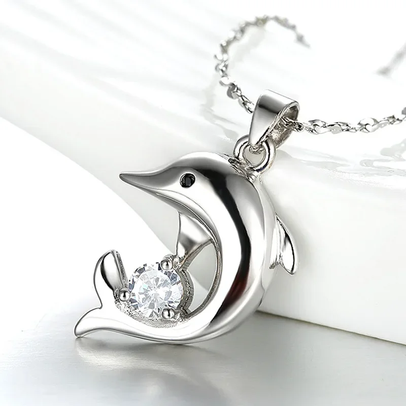 925 Sterling Silver 18k Gold Plated Necklace Single Sparkling Zircon Clavicle Chain for Women Wedding Silver Jewelry collares
