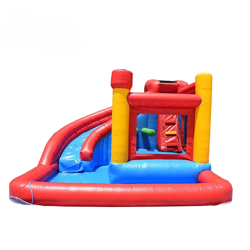 

Household inflatable trampoline castle, with a pool, suitable for playgrounds;