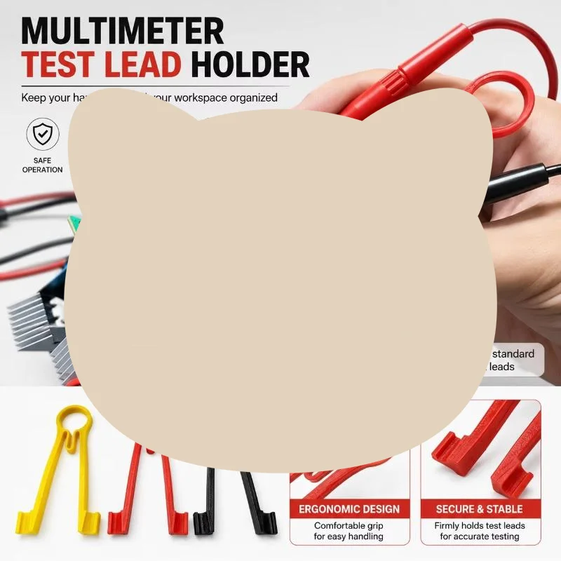 1/2Pcs Tester Probe Clamping Tool 10mm Dia Multi Meter Probe Holder For Electrical Testing Power Supply Maintenance Supply