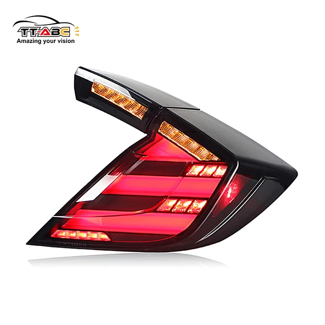 

TT-ABC Tail Lights for Honda Civic Hatchback 2016-2020 Led DRL Turn Signal Reverse Brake Lamp