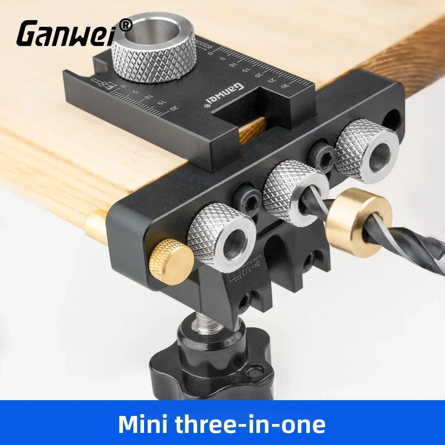 3 In 1 Doweling Jig Kit, 8/12/15mm Wood Hole Drilling Guide Locator, Furniture Cam Connector Positioning Carpentry Tool