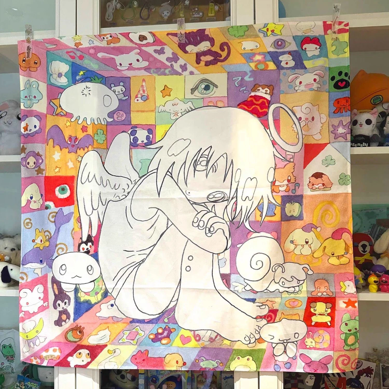 In The Box Simple decorative room decoration hanging cloth short velvet tapestries dormitory cover cloth