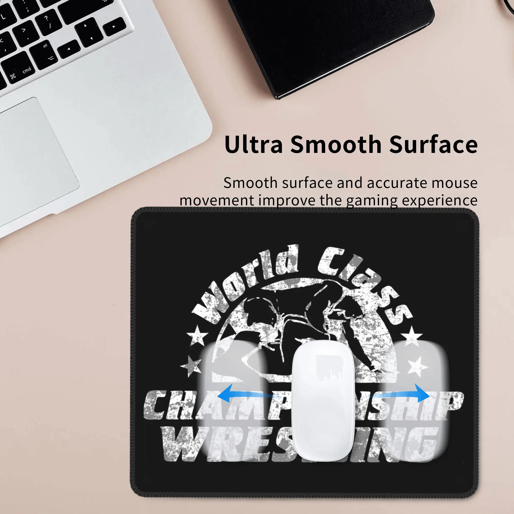 Tappetino per mouse da wrestling campionato di classe mondiale, tastiera per computer, tappetino per mouse, PC da gioco, laptop, scrivania, accessori per ufficio, tappetini da tavolo
