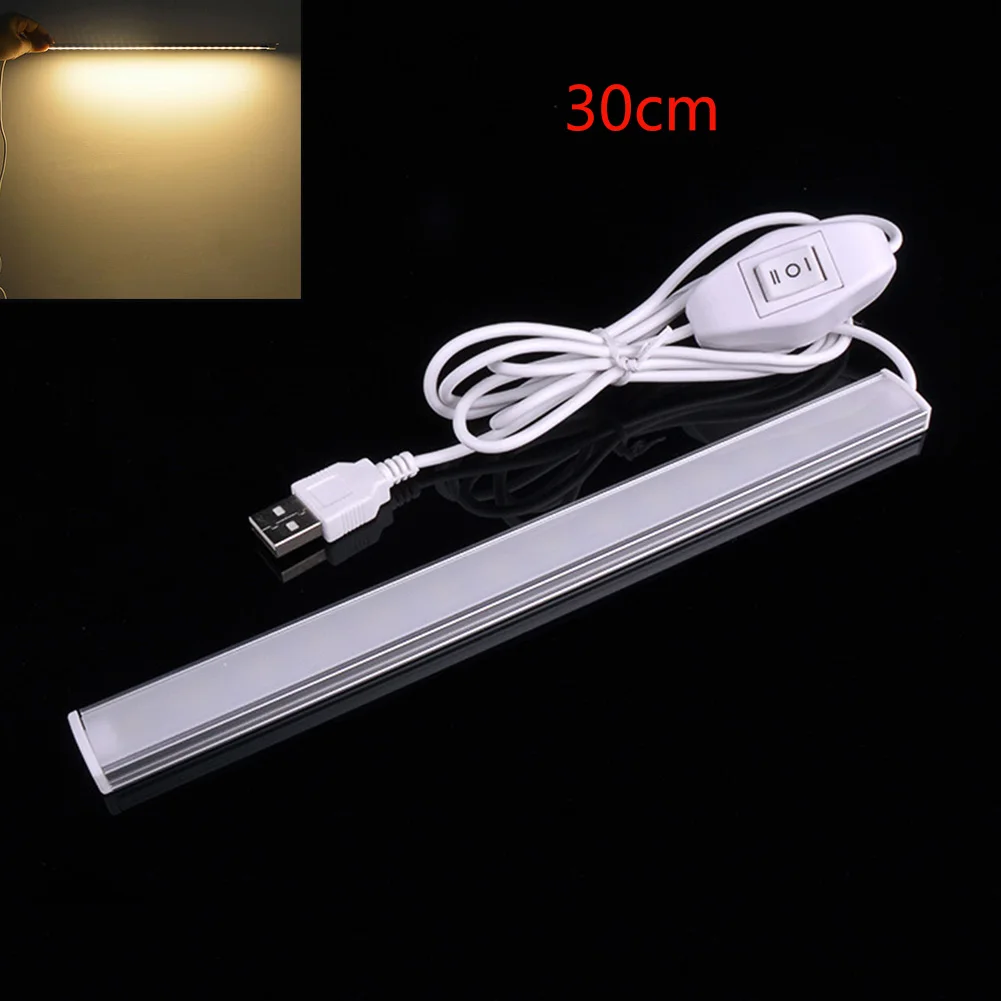 

5v Led Double Magnet Wall Adhesive Light Strip USB Car Workshop Hard Bar Super Bright Cabinet Desktop Dimming Reading Home