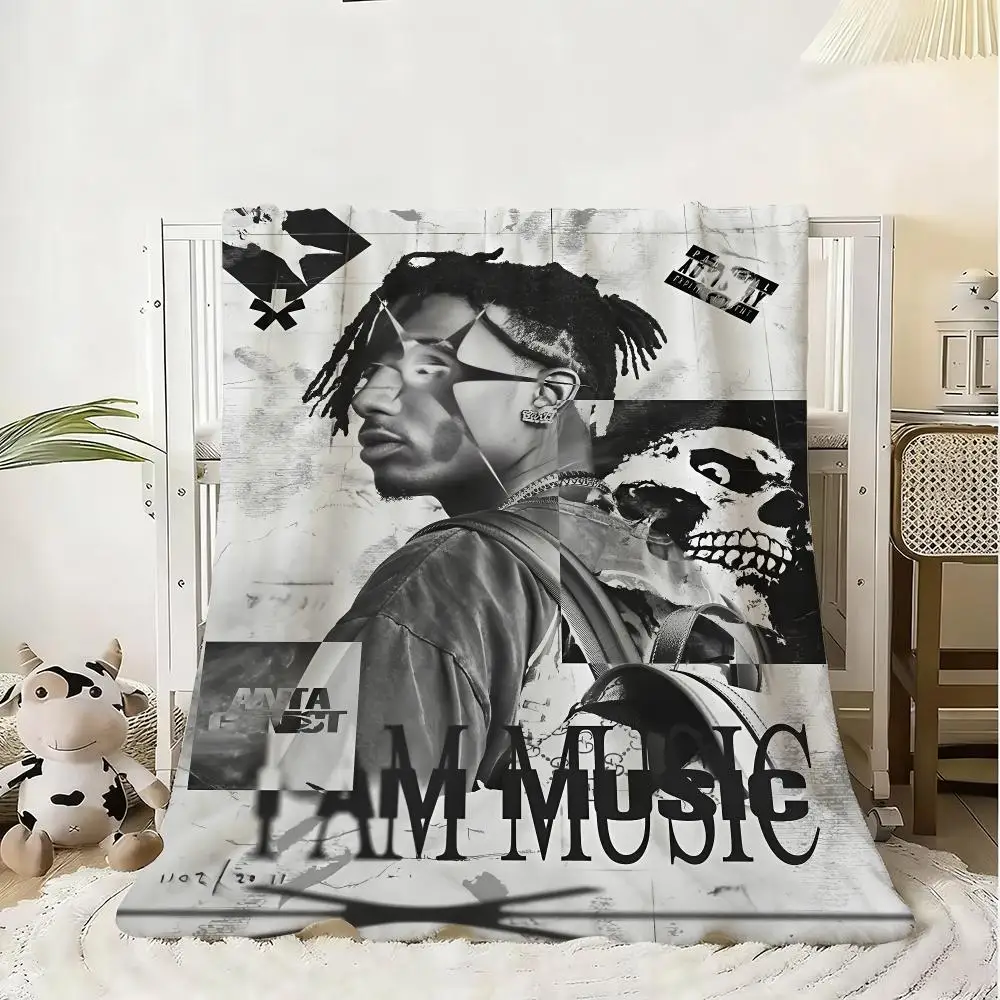 P-Playboi I Am Music Carti Die Lit Throw Flannel Fluffy Soft Blanket Warm Skin-Friendly Throw For Sofa Bed Office Nap Winter