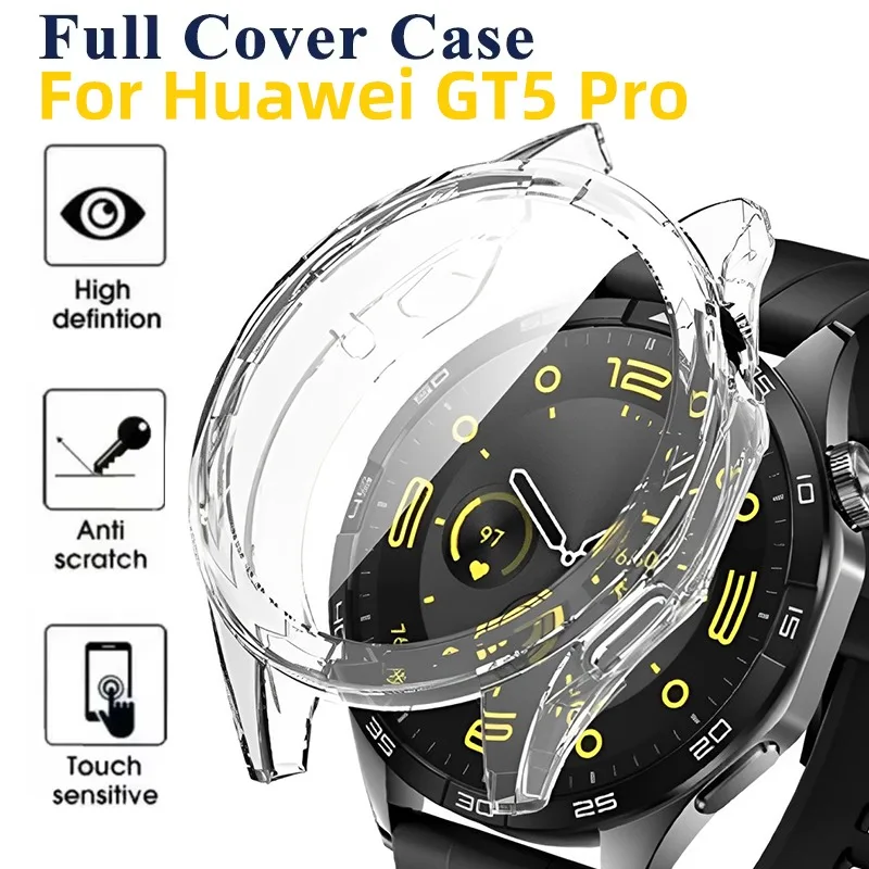 

2/1PCS 2in1 Screen Protector Case for Huawei Watch GT5Pro 42MM 46MM Tempered Film Full Cover Soft Shell for Huawei Watch GT5 Pro