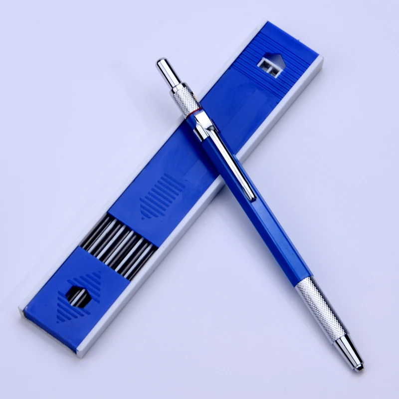 Metal Mechanical Pencils 2.0 Mm 2B Lead Holder Drafting Drawing Pencil Set With  Leads Writing School Gift Stationery