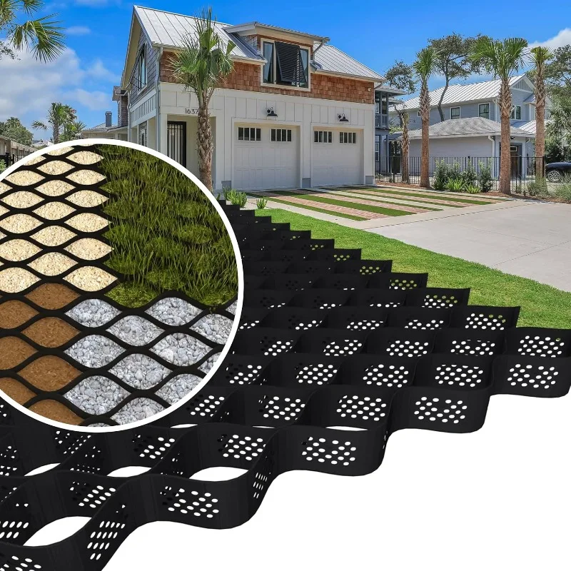 

BaseCore HD™ 4" Geocell Ground Grid | 6x12 ft Commercial Grade Gravel Grid for Driveway, Parking, Slope | Heavy Duty Stabilizer