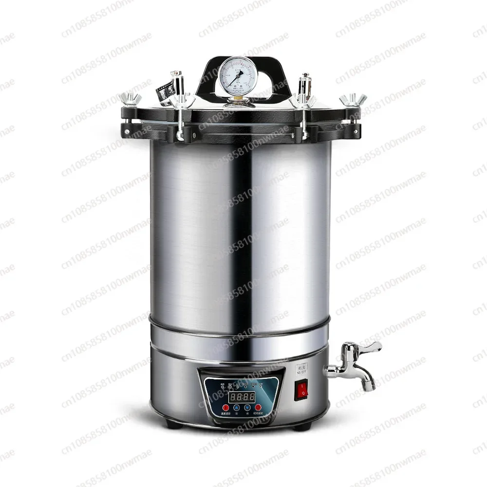 12L/18L/24L Automatic Sterilization Autoclave Pot LCD High Temperature Pressure Surgical Medical Tool Steam Sterilizer