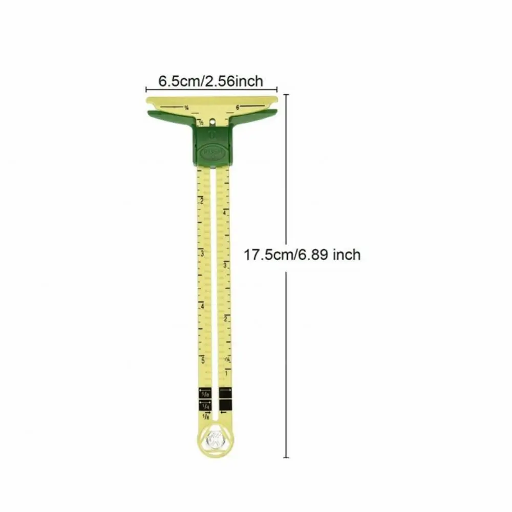 Sliding Measuring Sewing Ruler 5 In 1 Sliding Measuring Sewing Ruler Tool for Marking Button Holes / Crafting / Hem Gauge