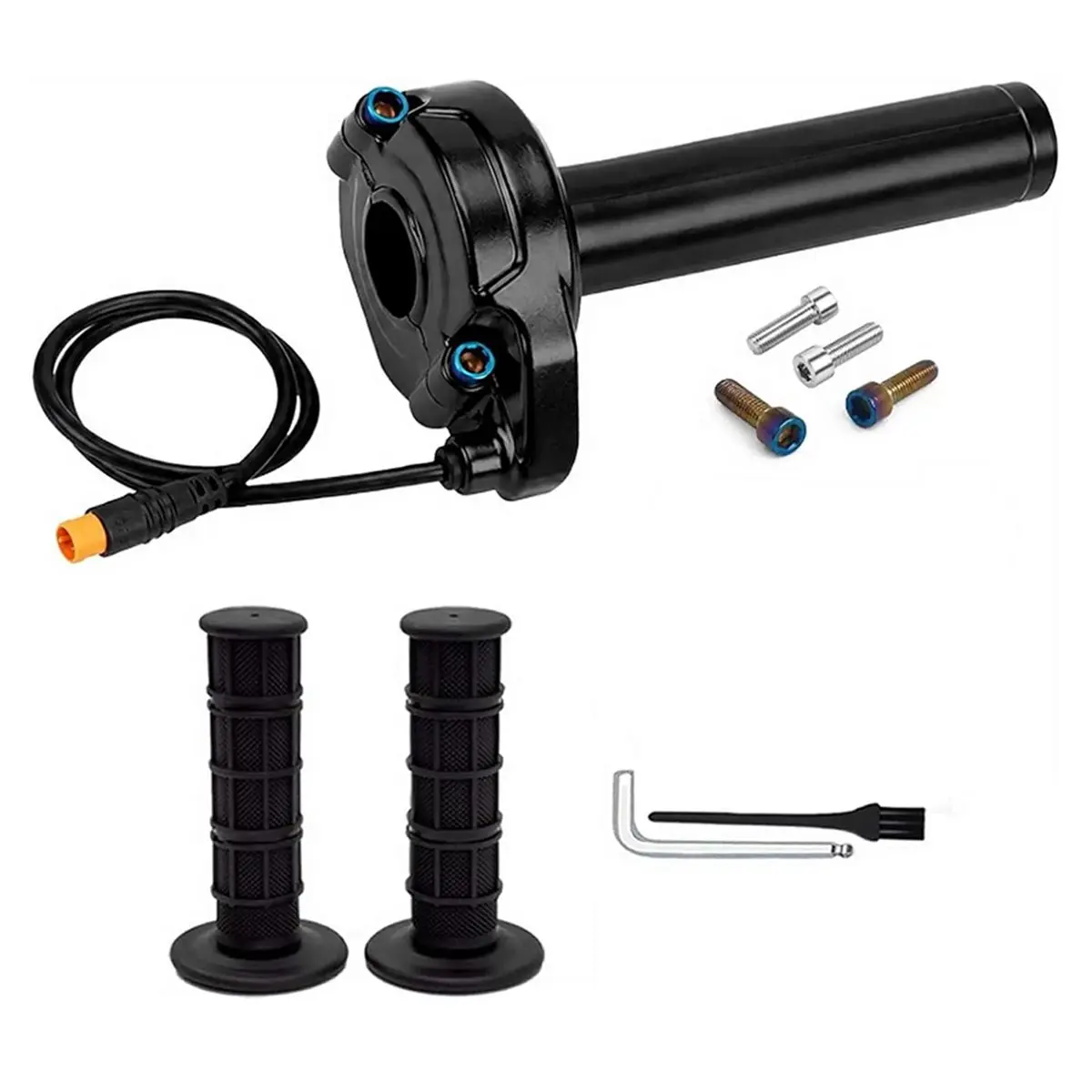 Ebike Full Twist Throttle for TST R002 12-72V, 3 Pin Ebike Throttle Grip Kit for TST Electric Dirt Bike 4