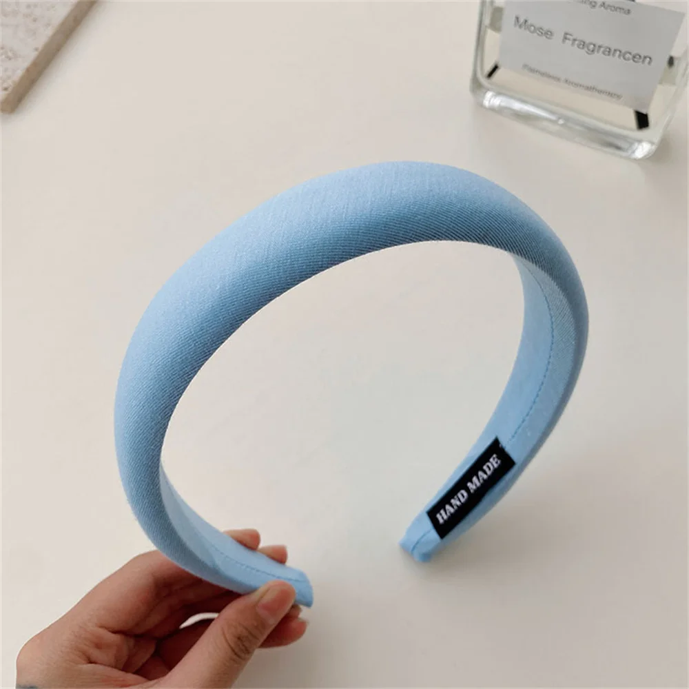 Velvet Solid Color Hairband Sponge Wide Elastic Headband for Women Nonslip Hair Hoop Fashion Headwear Hair Accessories