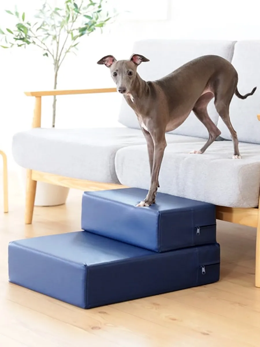 Dog waterproof staircase steps, pet sofa, senior dog and cat getting in and out of bed, sponge ladder can be customized