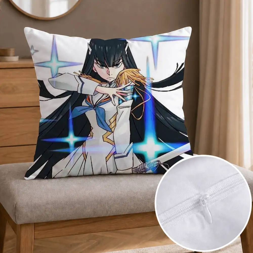 Kill la Kill Satsuki Kiryuin Double-sided Printed Square Decorative Cushion Cover for Sofa Living Room Home Decor
