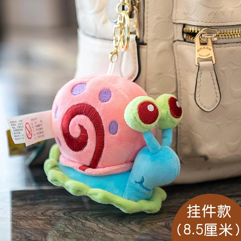 Porte-clés en peluche Anime Bob l'éponge, pendentif carré, kk, Star, Squidward, Eugene H. Krabs, Gary, cadeau d'anniversaire pour enfant