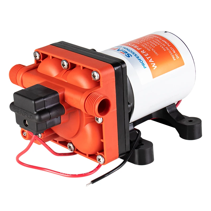 Seaflo-42 series diaphragm water pump, 3.0 gpm, 55psi, 12V, self priming, ship, RV, caravan, high-pressure supply, 4 chambers