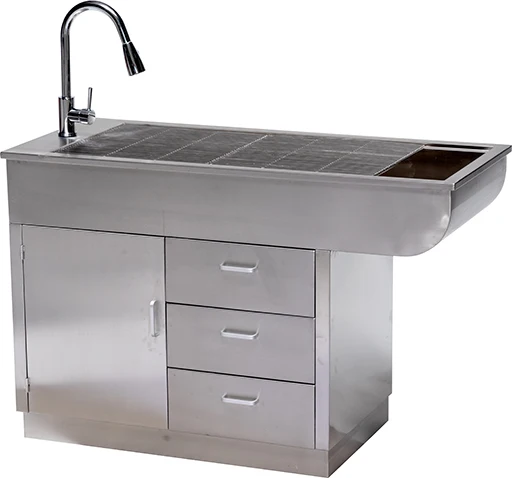 Pet Veterinary Stainless Steel Operating Surgical Table Multifunctional Veterinary Disposal Table