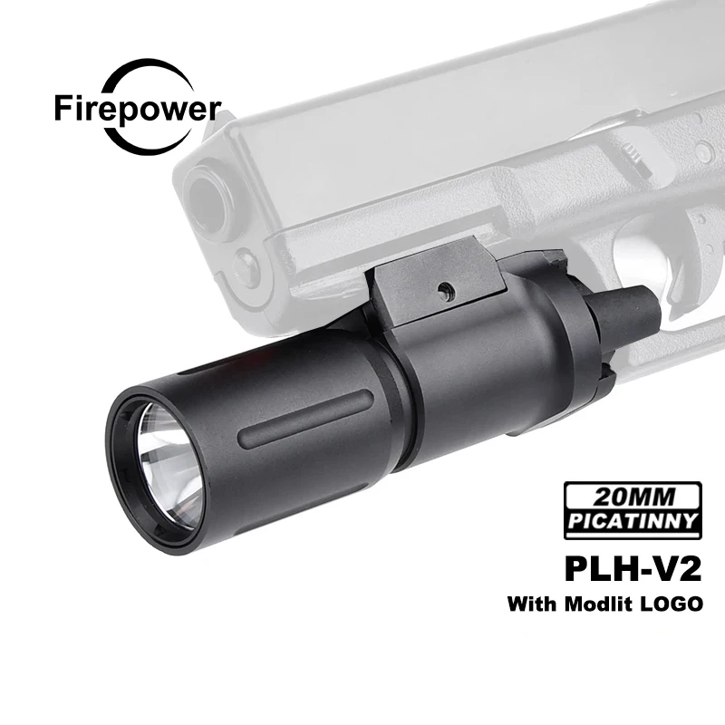 

WADSN PLHV2 PL350 Tactical Flashlight Airsoft Pistol White LED 1000 Lumens Scout Light For 20mm Rail Hunting Weapon Accessories