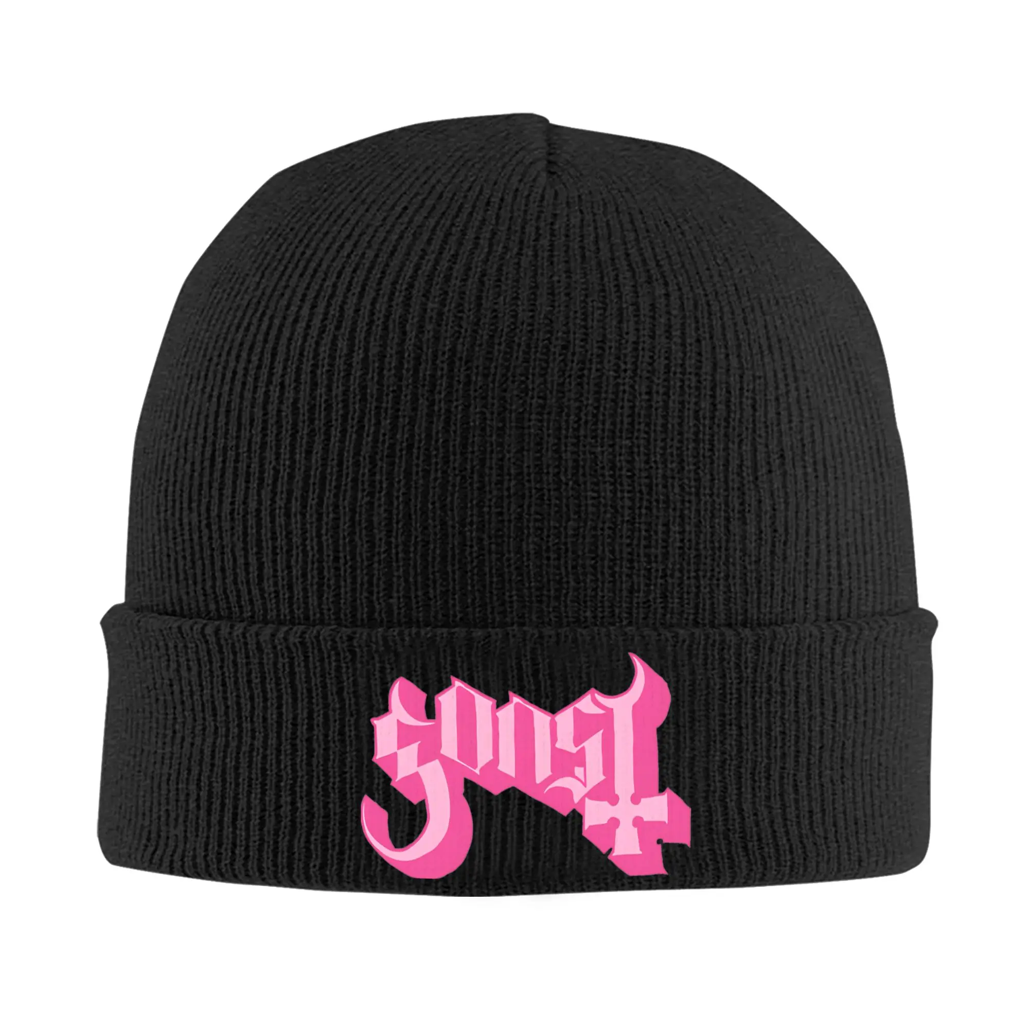 الرجال النساء شبح ميمي الوردي قبعة القبعات الموسيقى خمر محبوك قبعة الشتاء الهبي قبعات الرسم قبعات بونيه الدافئة #1